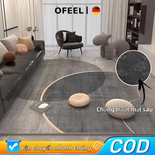  OFEEL Thảm trải sàn phòng khách ngủ bắc âu thảm trải chân giường Chất liệu nhung pha lê Chống trượt Không rụng tóc 