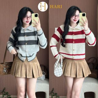  Áo Len Cardigan Hari Lông Cổ Bẻ Cúc Gỗ Siêu Xinh Dáng Dài Dày Dặn Diện Đi Học Đi Làm 756 P6K5 