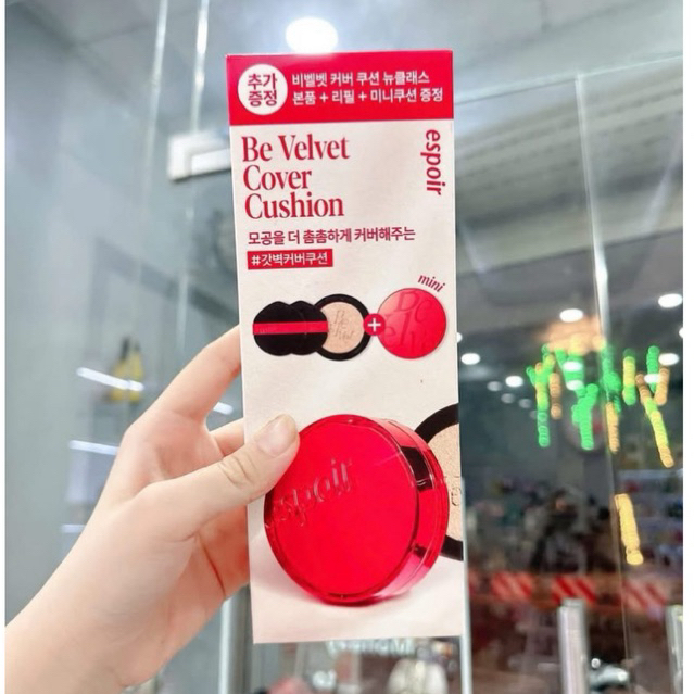 [AITH 100%] SET PHẤN CUSHION ESPOIR PRO TAILOR BE VELVET COVER CUSHION