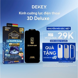   Độ Cứng 9H  Kính Cường Lực DEKEY Master Glass 3D Deluxe Nhật Bản Chống Cấn Ốp 12 13 14 15 16 
