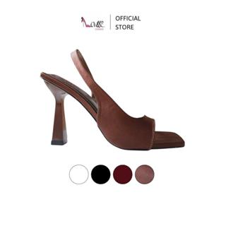 LOVIIECORNER - SANDAL CAO GÓT NỮ QUAI NGANG BẦU SANG CHẢNH - GIÀY NỮ HỞ HẬU DÂY CHUN MŨI VUÔNG 9PHÂN - 7 PHÂN - GG231094 