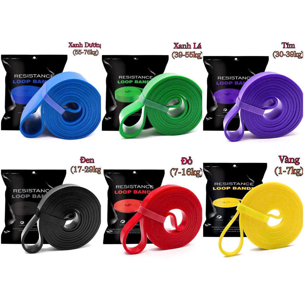 Dây kháng lực Powerband , dây kháng lực loopband, dây kháng lực đa năng