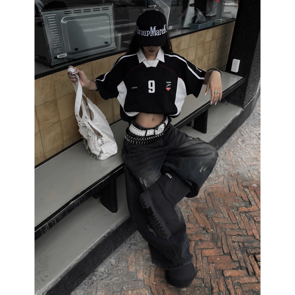 POLO Số 9 tee BOXY - Áo thun 2Da form rộng có cổ nam nữ unisex 🖤 polo boxy Jejul | BigBuy360 - bigbuy360.vn