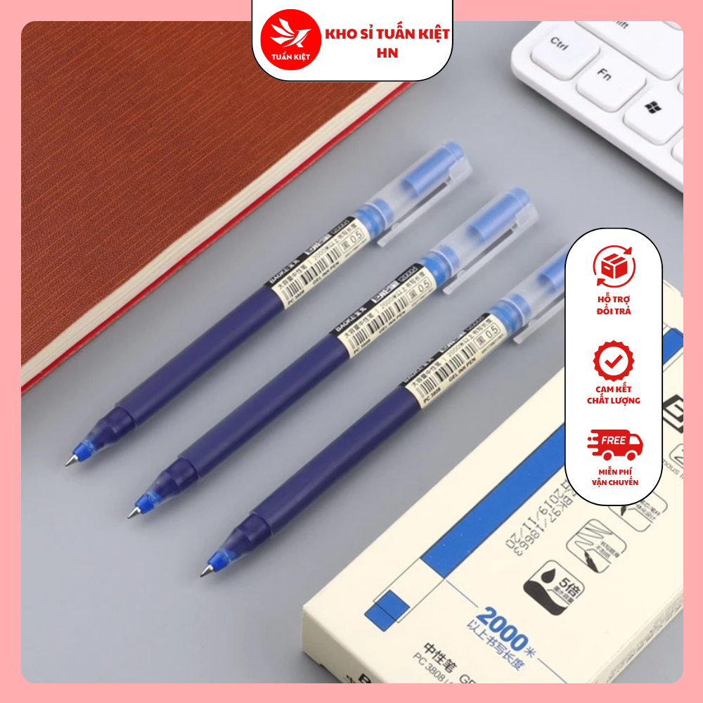 Bút gel nước ngòi 0.5mm Baoke PC3808, vô địch về mực, bút gel cao cấp ra mực đều ngòi sắc nét