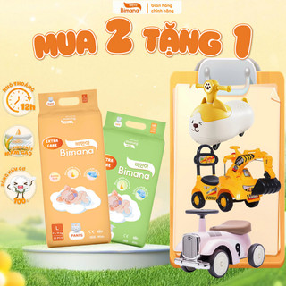   2E  -  TẶNG XE CHÒI TO  - Tã Bỉm Dán Quần Bimana Extra Care Mỏng Thoáng Thấm Hút Tốt Đủ Size NB68  4XL42 