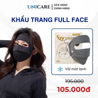 Khẩu trang toàn mặt chống nắng Unicare, khẩu trang Full Face chống UV thoáng khí che chắn toàn diện, phù hợp nam và nữ