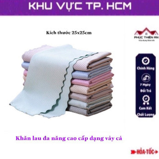 Combo 10 Khăn lau đa năng cao cấp dạng vảy cá - mềm mịn, siêu thấm hút