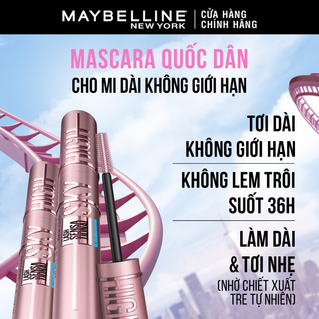 [MỚI] Mascara Sky High Chuốt Mi Tơi Dài Mi Lash Sensational Maybelline New York Waterproof 6ml | BigBuy360 - bigbuy360.vn