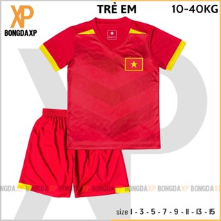  Quần Áo Đá Bóng Trẻ Em Việt Nam Đỏ 2025 Đồ Đá Banh Trẻ Em Vải Thun Lạnh Cao Cấp 