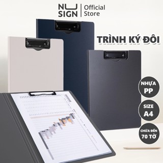 Bìa kẹp trình ký kẹp tài liệu Nusign A4 cao cấp gấp gọn giúp thuận tiện sắp xếp giấy tờ phù hợp văn phòng học sinh