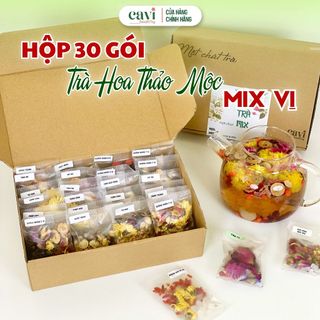  Set 30 gói Trà hoa Thảo Mộc Mix Nhiều Vị Giúp Đẹp Da Dưỡng Nhan An Thần Ngủ Ngon Quà Tặng Bạn Bè Và Người Thân 