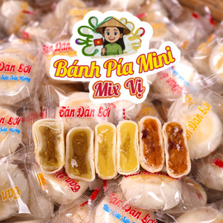   Mix Đủ Vị Tuỳ Chọn  Bánh Pía Mini Tân Dân Lợi 500g 1 Túi Nhân Đậu Xanh Sầu Riêng - Dừa Sữa - Khóm Sầu Riêng - Gà Quay 