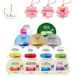  Hộp 10 miếng mặt nạ BNBG Vita Genic Jelly Mask 30ml dưỡng trắng phục hồi cấp ẩm ngừa lão hóa 