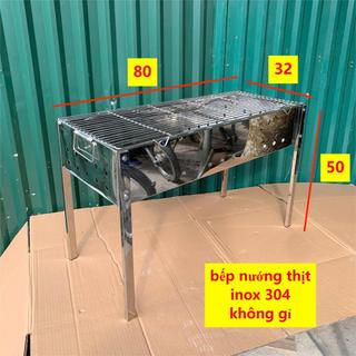 bếp nướng thịt inox 304 không gỉ, bếp nướng thịt rộng 32 *80 cao 50 cm, lò nướng thịt bbq loại bền dày