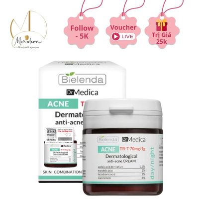 Kem dưỡng Bielenda Dr. Medica Anti-Acne Dermatological giảm mụn, mờ thâm 50ml