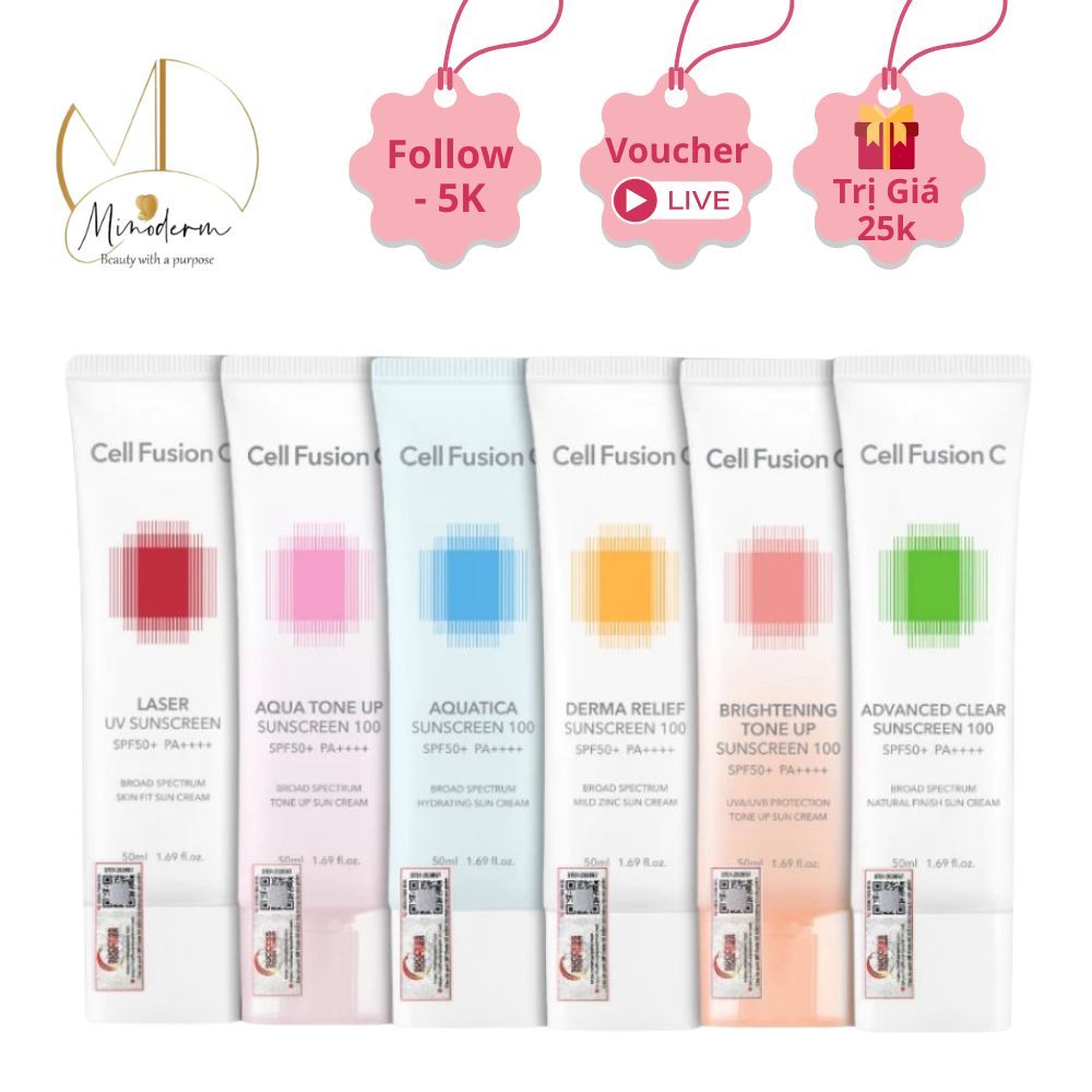 Kem chống nắng Cell Fusion C nâng tone, căng bóng, bảo vệ da toàn diện