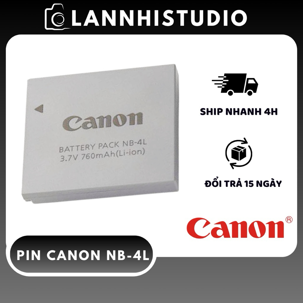 Combo Pin Canon NB-4L + Sạc 4L + Thẻ Nhớ SDHC 2GB / 4GB / 8GB / 16GB / 32GB Cho Máy Ảnh Digital Cano