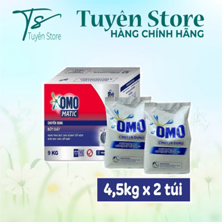  Bột Giặt Omo Matic Chuyên Dụng Cửa Trước 9Kg   2 Túi  x 4.5Kg = 9 Kg   