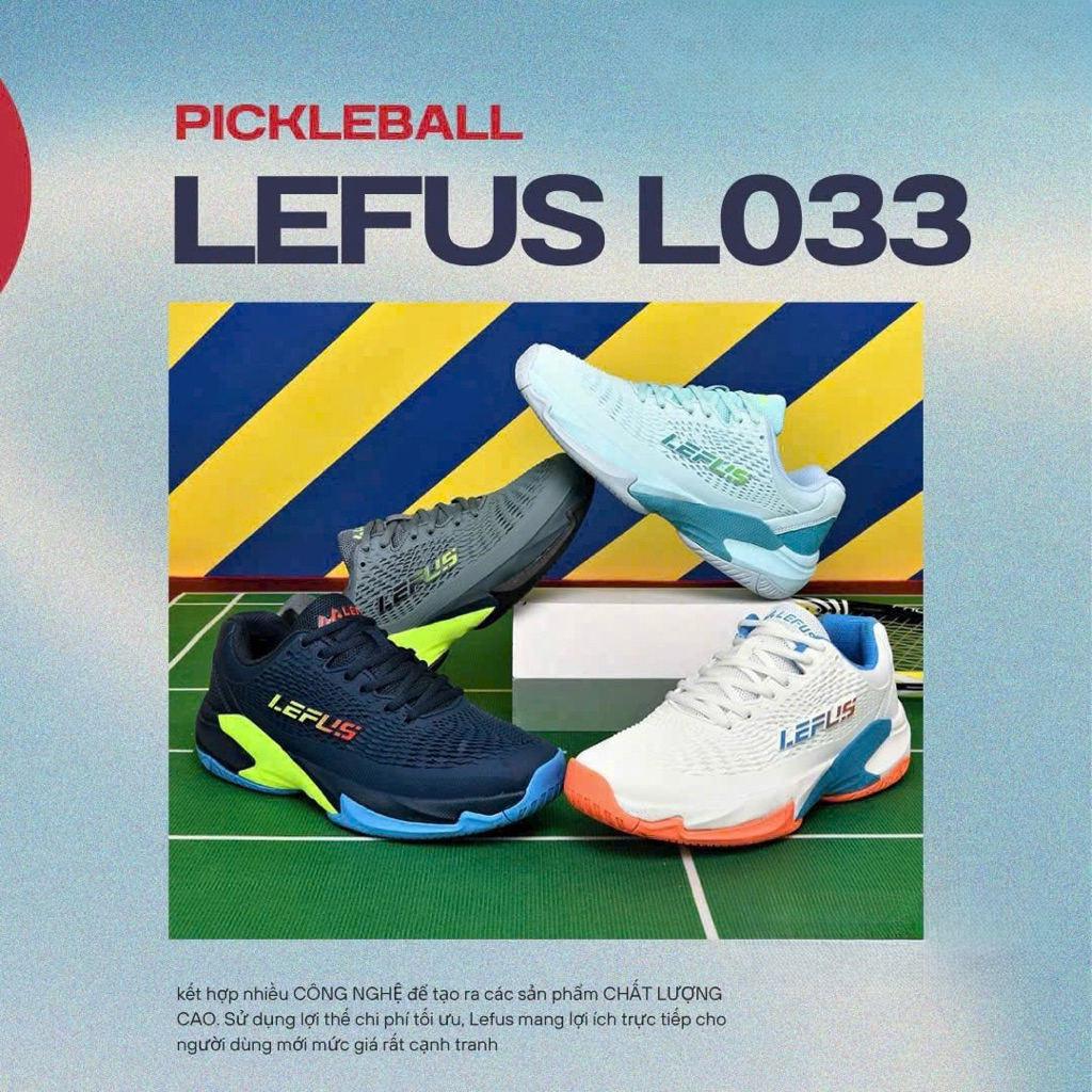 Giày thể thao pickleball lefus L033 ( nhẹ , êm , bền , bám sân )