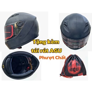 Mũ bảo hiểm Fullface AGU nhiều màu tặng kèm túi rút xịn sò-Nón bảo hiểm AGU cao cấp hàng chính hãng