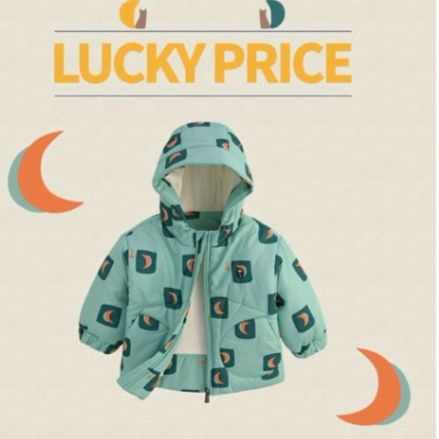 Áo khoác phao Moimoln xanh mũ tròn đẹp xỉu ấm áp cho bé trai bé gái hàng săn sale Hàn Quốc