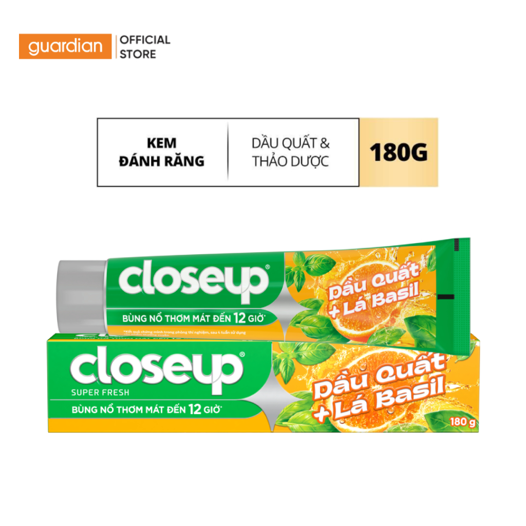 Kem Đánh Răng Closeup Detox Trắng Răng Dầu Quất 180g