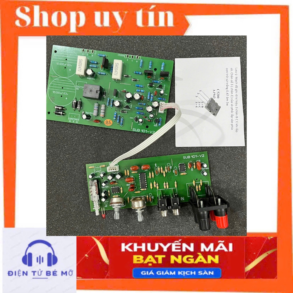 Mạch sub điện 2 sò dùng cho loa gia đình 3 tấc, 4 tấc.