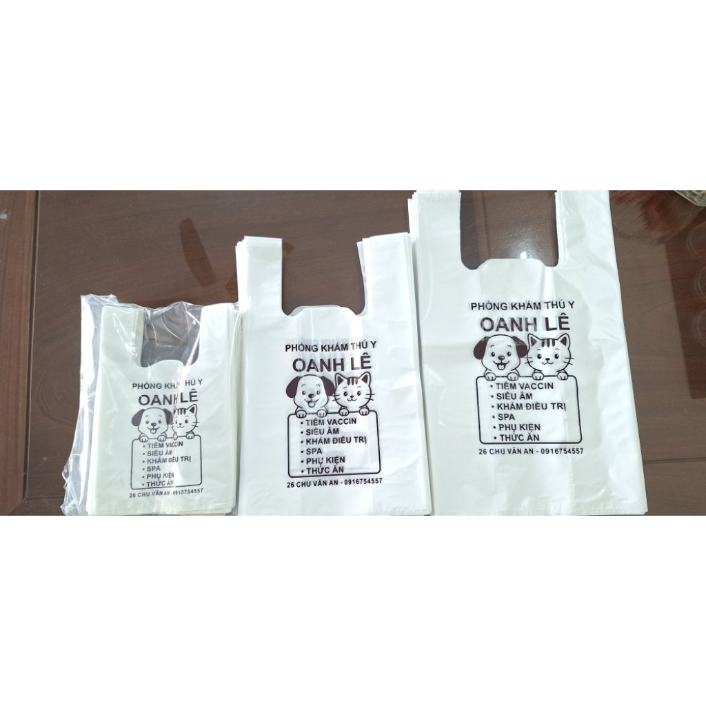 10kg túi 2 quai HDPE in theo yêu cầu