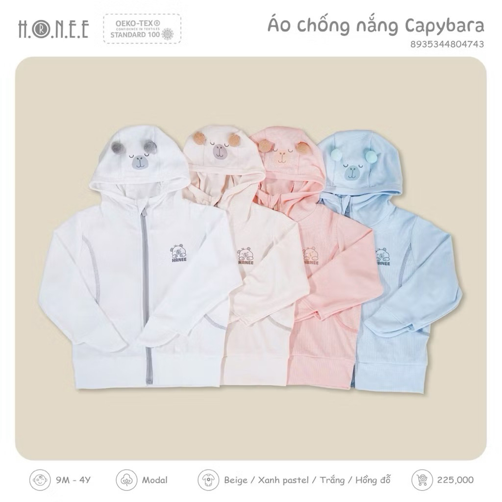 [ SALE ] HRNEE Áo chống nắng /  khoác Capybara thương hiệu Hrnee cho bé
