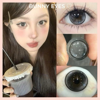  Kính Áp Tròng Lens Xám Viền Đen Mỏng Michelle Gray Size 14.5mm Độ Cận Từ 0.00 Đến 6.00 Độ - Bunny Eyes 