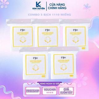   BTT CON MÈO  Bông tẩy trang COTTON PADS 222 miếng - 5 BỊCH 10 BỊCH 