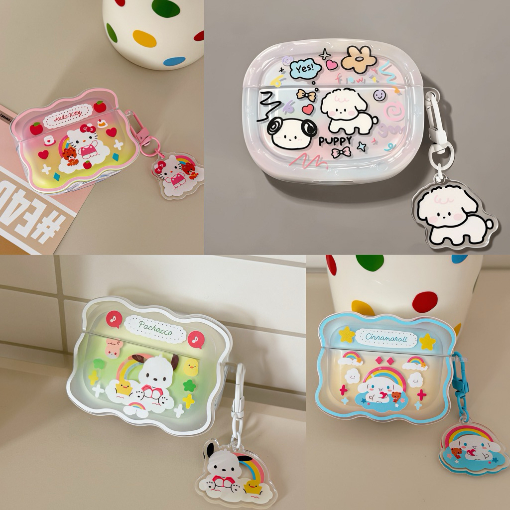 vỏ airpod 4 3 Pro/Pro2 2 ốp nhân vật cute - ốp tai nghe bảo vệ tai nghe hình dễ thương