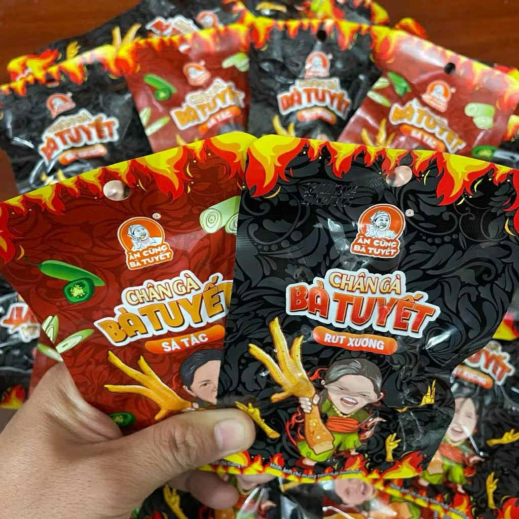 sỉ 1 Bịch 20 gói chân gà rút xương ăn cùng bà Tuyết