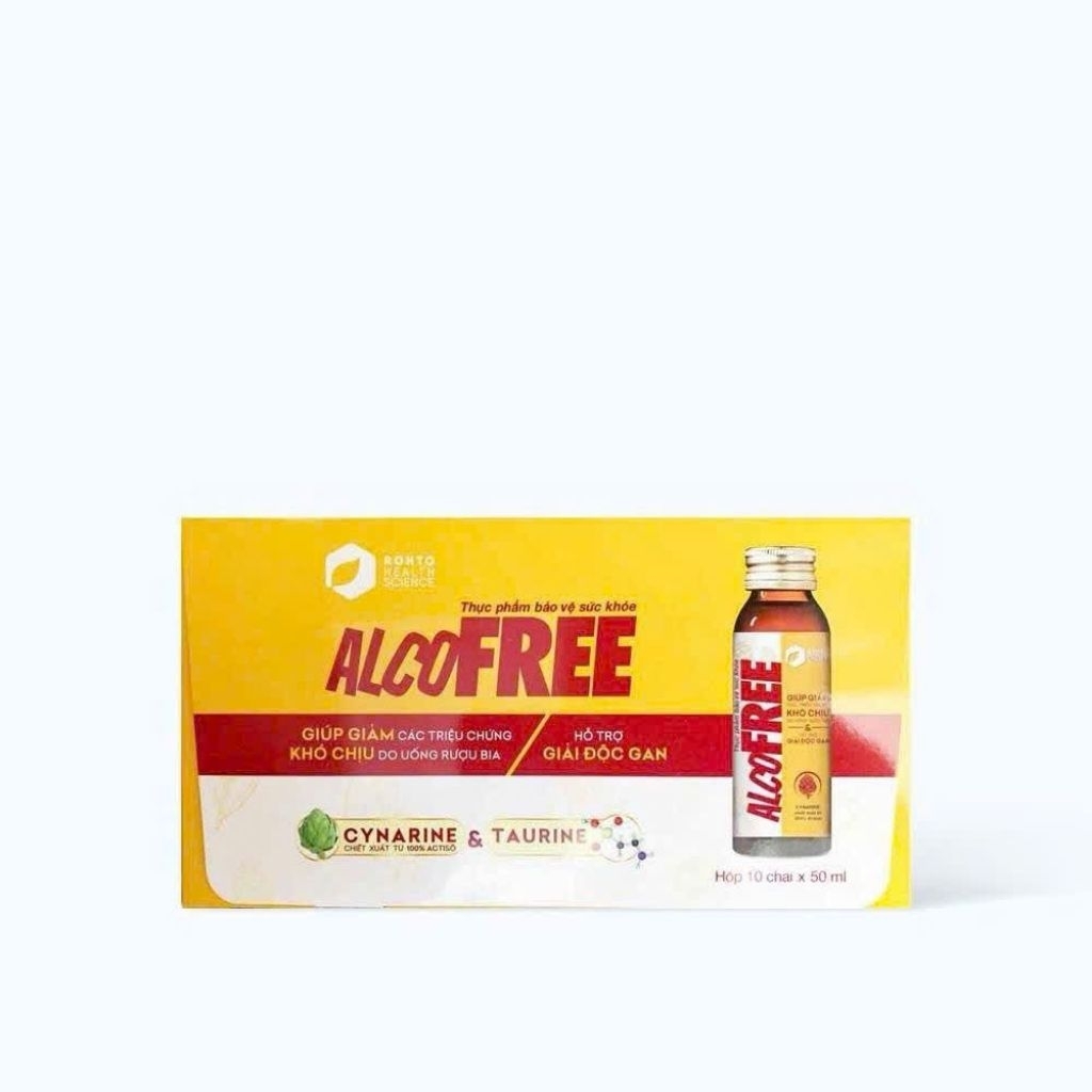 [CHÍNH HÃNG] Nước uống Rohto Alcofree Giải rượu, mát gan (Hộp 10 chai x 50ml) HHANH PHARMA