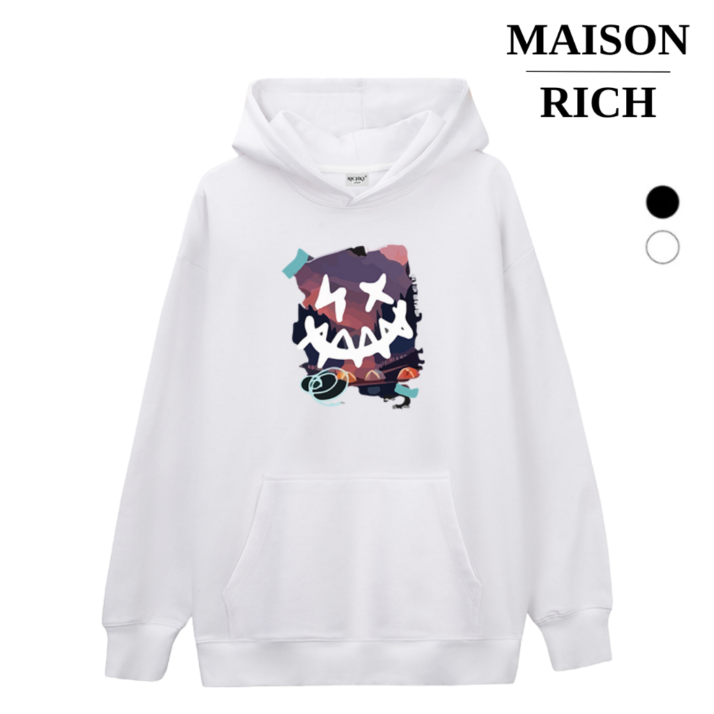 Áo Hoodie Maison Rich Premium Nỉ Crazy Smiley Face
