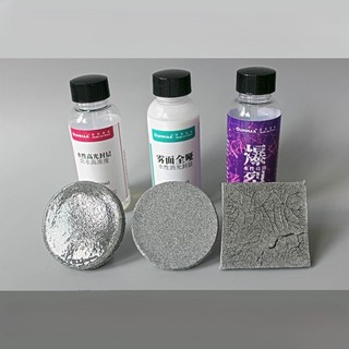Sơn phủ bảo vệ đất sét OUMMAA ,phủ bóng, mờ,rạn chai 50ml có đầu cọ quét sơn
