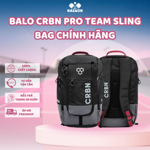 Balo CRBN Pro Team Chính Hãng – Chống Nước, Nhiều Ngăn Tiện Dụng, Đựng Vợt Pickleball & Laptop Cao C