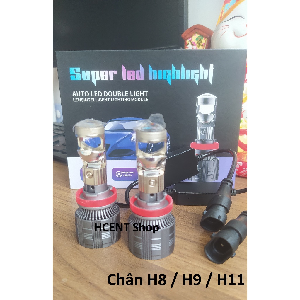 Bộ 2 Bóng Đèn LED Pha Ô Tô chân H11, 9005, H7, H4... đủ loại 110W / cặp - Bi cầu mini Cắt sáng chóng