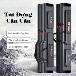  Bao Đựng Cần Câu Cá JIAZHIDIAO Xám 2 Ngăn 3 Vừa Ô 2m6 Ngăn Dày Dặn Chống Thấm Nước Chống Mài Mòn 