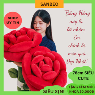  Gấu Bông Hoa Hồng Khổng Lồ - Bó Hoa Hồng Quà Tặng Bạn Gái Người Thân Mềm Mại Lãng Mạn - SANBEO 