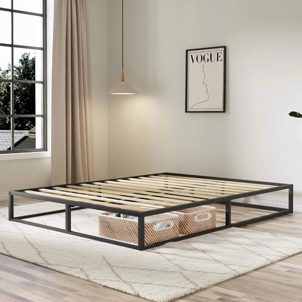 Giường Bệt Palet Khung Sắt Đa Năng – 11 Thanh Gỗ Thịt Gỗ Quế Chắc Chắn, Sang Trọng