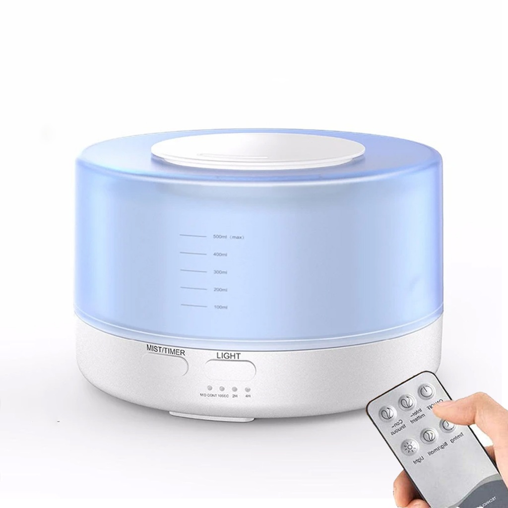 Máy xông tinh dầu 500ml Mới, Máy Khuếch Tán Tinh Dầu phòng ngủ Phun Sương Tạo Ẩm Cho Phòng Máy Lạnh