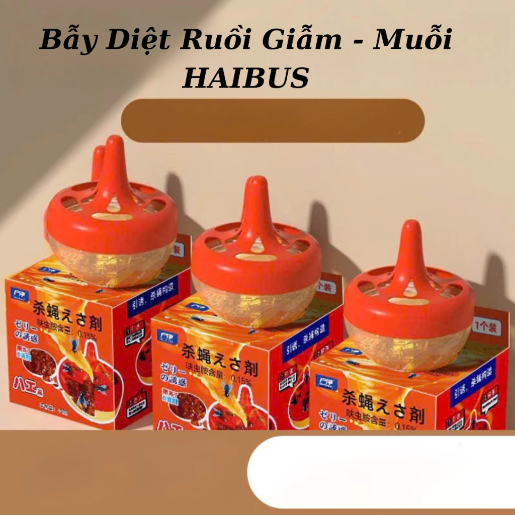 [Sẵn Hàng] Lọ Bẫy Côn Trùng Ruồi Giấm , Muối , Dĩn HAIBUS Cao Cấp Hiệu Quả