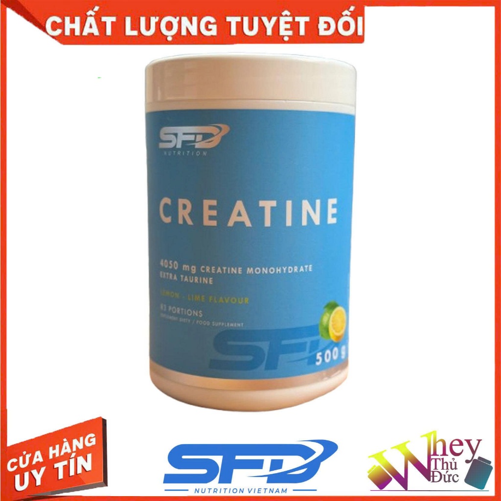 Creatine SFD 500g Chanh – Tăng Hiệu Suất Tập Luyện, Phục Hồi Nhanh