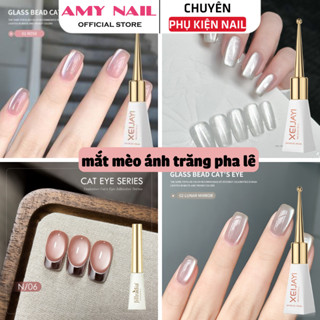  Mắt mèo ánh trăng trắng hồng sơn gel mắt mèo pha lê đỏ đen hiệu ứng ánh sáng 9D - AMY NAIL 