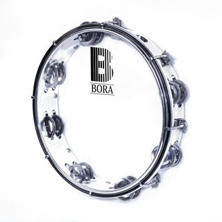 Trống lắc tay, Lục lạc gõ bo, Tunable Tambourine - Bora BT10 - Màu Silver Crystal, New version, Size 10 inch (10")