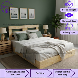    Gỗ mới + đẹp loại 1  Giường Ngủ Pallet gỗ thông gấp gọn - Kín chân cao 8cm - 15cm - 20cm Nhiều kích thước 