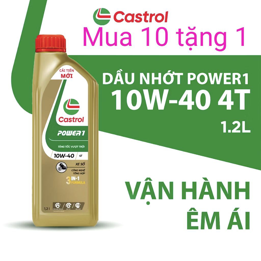 Dầu nhớt Castrol power 1 vận hành êm ái........