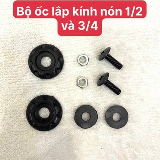 Bộ Ốc Lắp Kính Nón Bảo Hiểm Nửa Đầu Và Mũ 3/4 Có Tặng Kèm Đầy Đủ 2 Bên Kính
