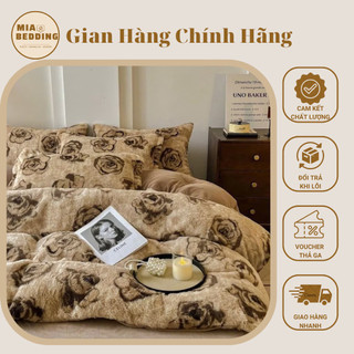  Bộ vỏ chăn ga gối nỉ lông thỏ new mềm mại giữ ấm tốt cho mùa đông hoạ tiết tinh tế thời thượng đủ kích thước 